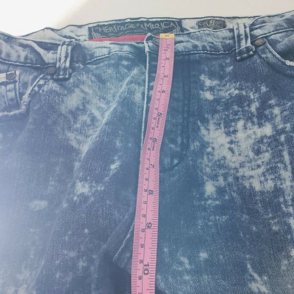 The Heritage America Men's Acid Wash Jeans Waist - Picture 8 of 10